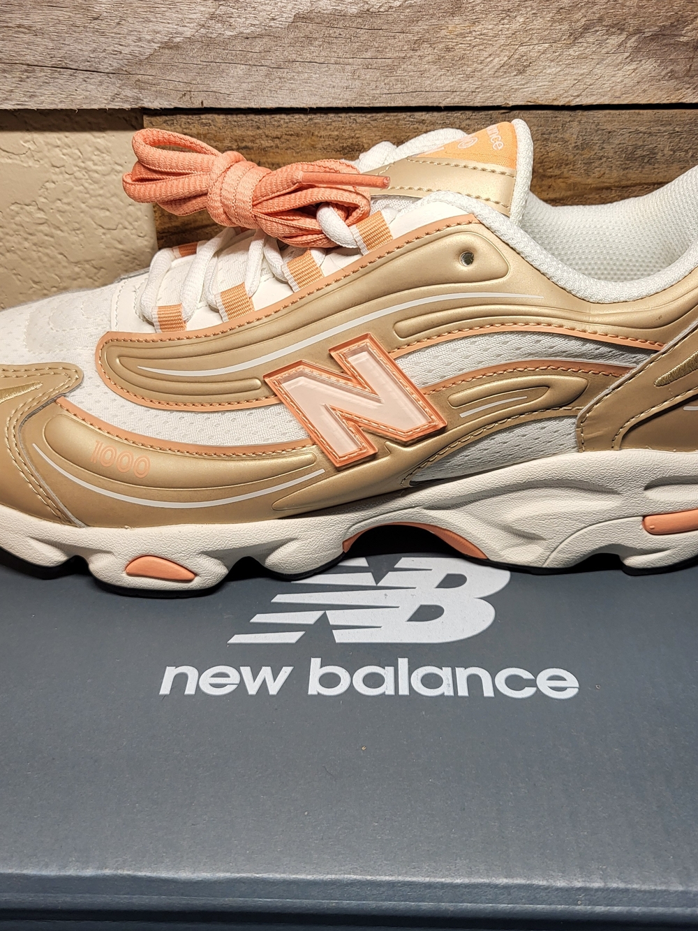 *NEW* New Balance 1000 Brown-Orange Shoes Sneakers Size 6.5Y Women's 8